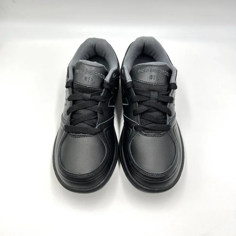 New Balance Womens Size 6.5 Black Leather 813‎ V1 Lace Up Walking Shoes Sneakers